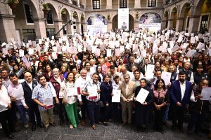 Gobernadora Delfina Gómez Álvarez entrega 600 documentos agrarios; revierte años de olvido e injusticia social en el EdoMéx