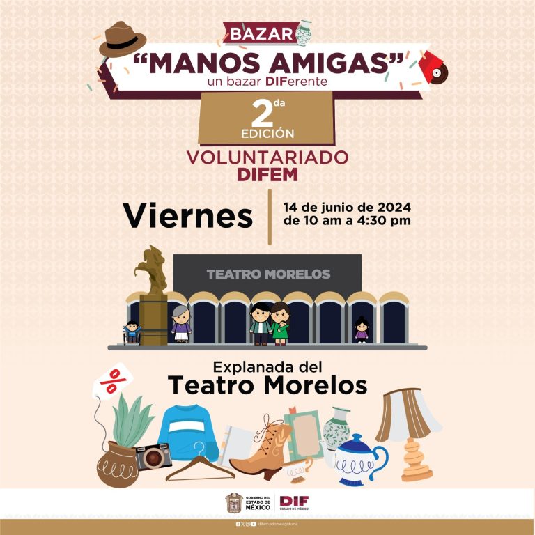 Invita DIFEM al Bazar “Manos amigas” en beneficio de los Centros de Asistencia Social y población vulnerable