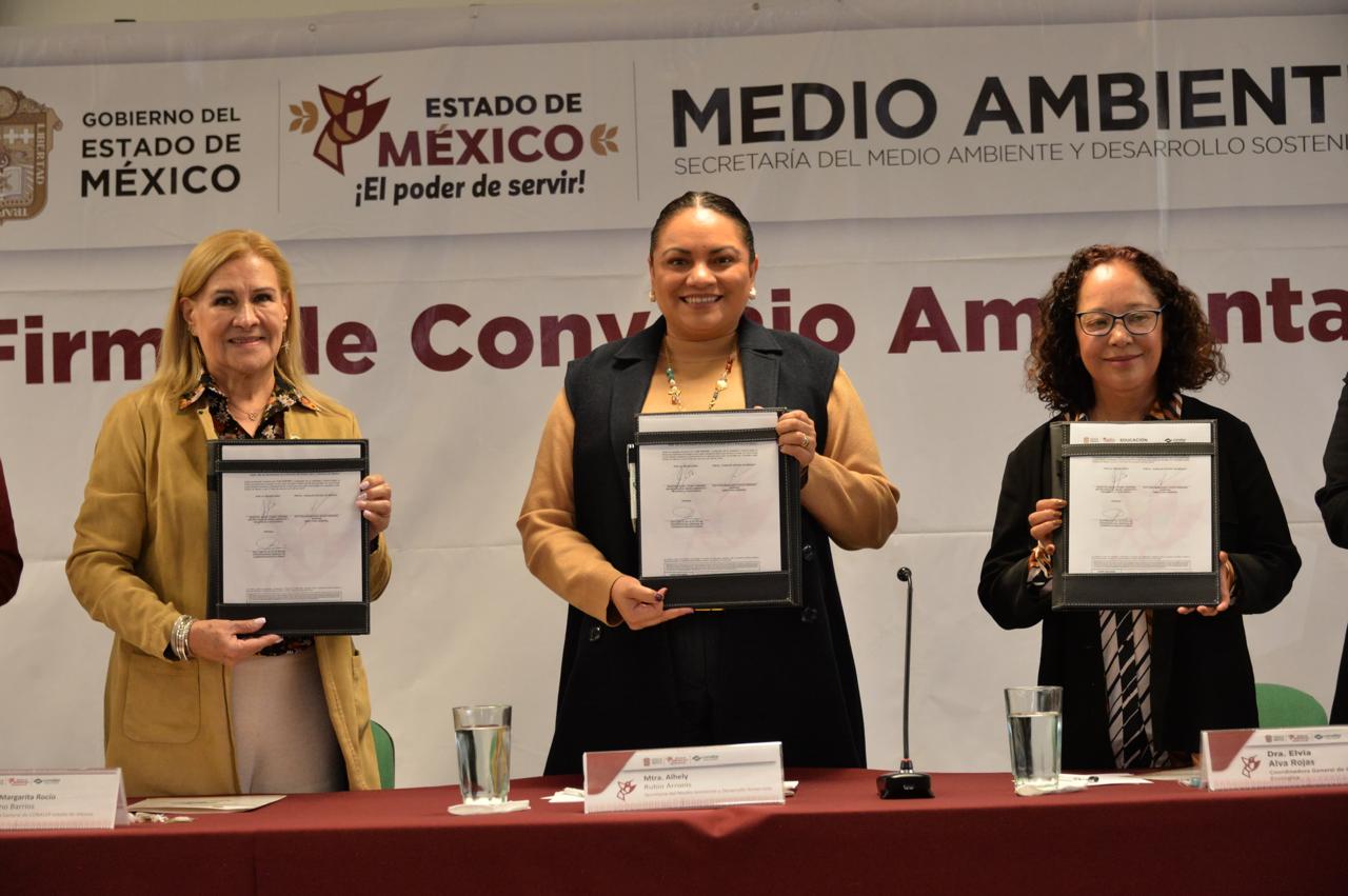 Firma Secretaría del Medio Ambiente y Desarrollo Sostenible convenio de colaboración con CONALEP Estado de México