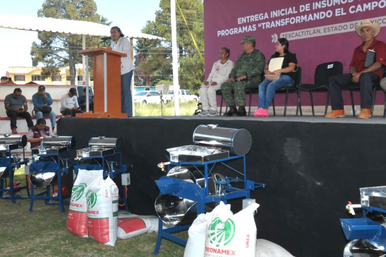 Arranca Gobernadora Delfina Gómez Álvarez entrega de apoyos para el campo en Texcaltitlán; beneficia a mil 800 campesinos