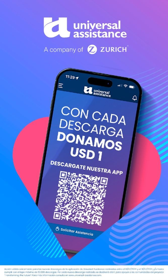 Lanzan ‘1 dólar por descarga’, innovadora campaña solidaria de Universal Assistance y Z Zurich Foundation