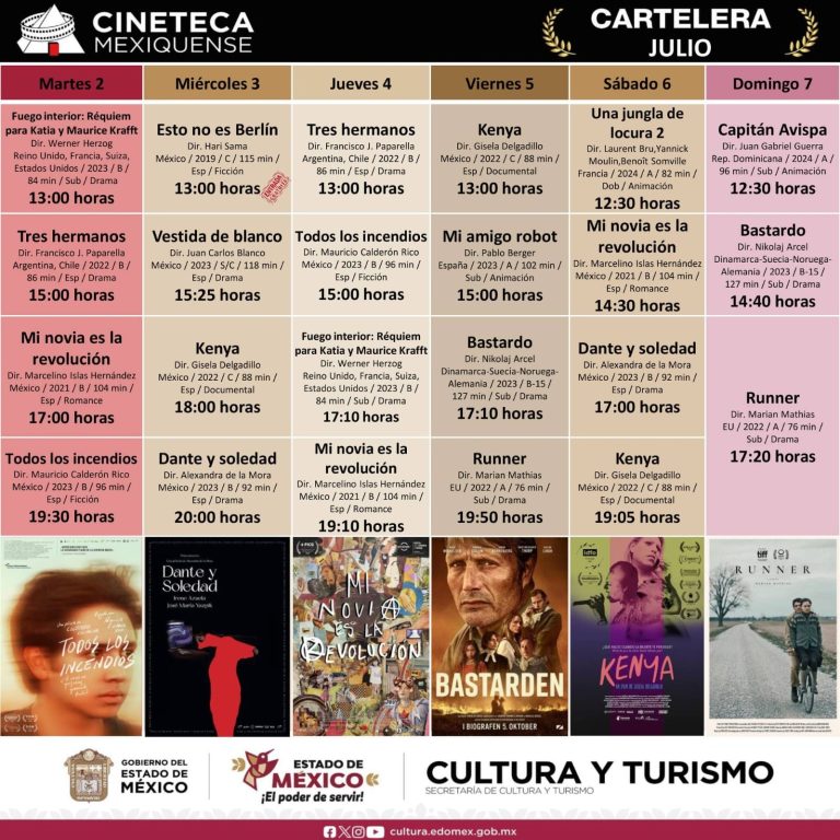 La Cineteca Mexiquense invita a disfrutar del fin de semana con su cartelera