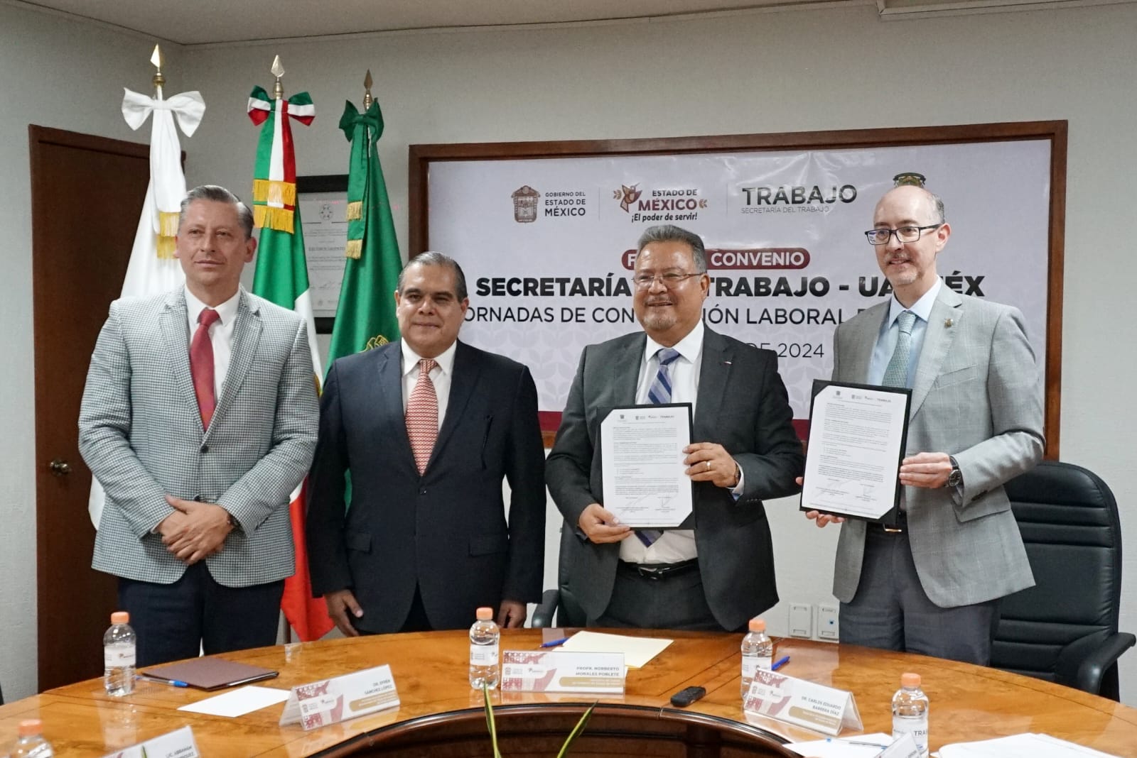 Secretaría del Trabajo y UAEMEX firman convenio para la resolución de conflictos laborales