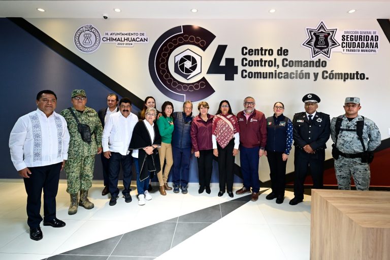 Gobernadora Delfina Gómez inaugura el C4 en Chimalhuacán; cuenta con alta tecnología para la seguridad de la población al oriente del Estado de México