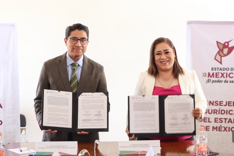 Firma Consejería Jurídica del EdoMéx convenio de verificación administrativa con Chiautla