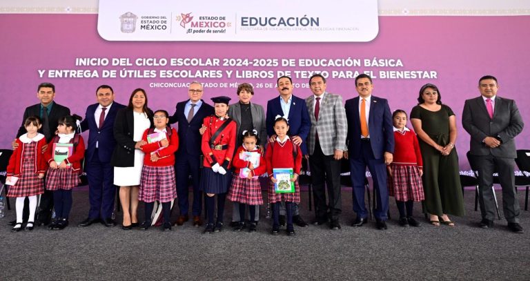 Arranca Gobernadora Delfina Gómez Álvarez el ciclo escolar 2024-2025 con entrega de Libros de Texto Gratuitos y Útiles Escolares para el Bienestar