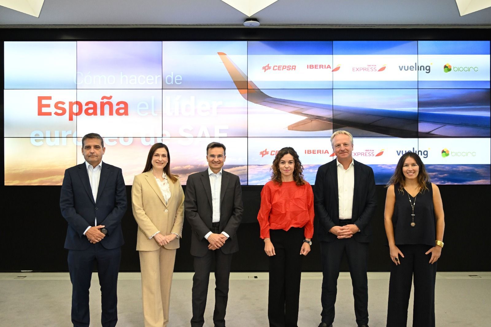 Cepsa, Iberia, Iberia Express, Vueling y BIOCIRC promueven SAF para liderar transporte aéreo sostenible