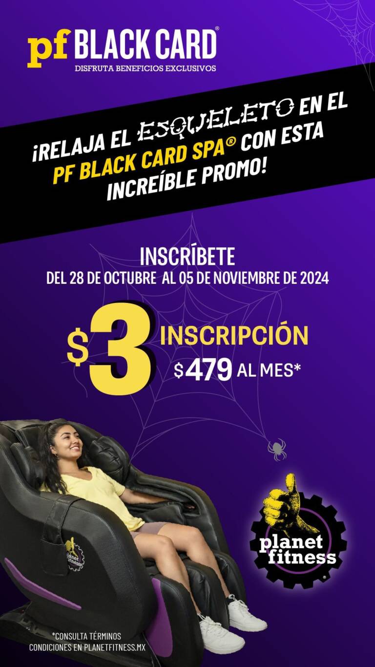 El esqueleto se relaja en el PF Black Card® Spa de Planet Fitness®