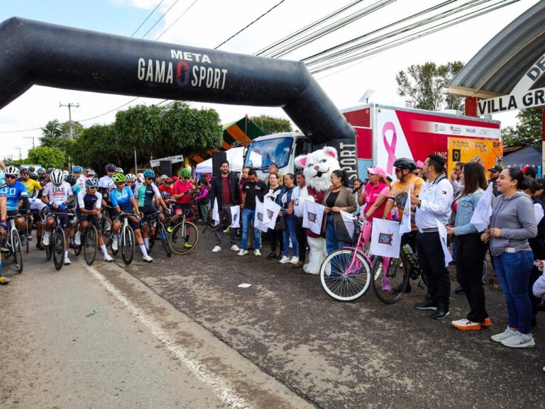 Fomenta Secretaría de Salud acciones para llevar una vida saludable con carrera ciclista en Villa Guerrero