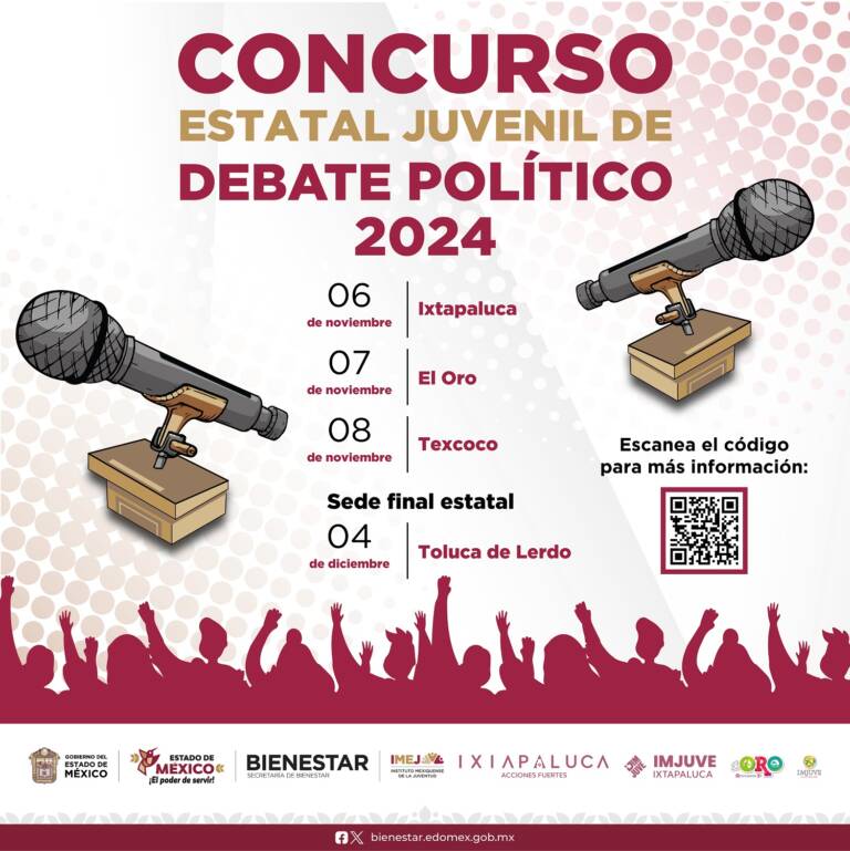 Convoca GEM a participar en el Concurso Estatal Juvenil de Debate Político 2024