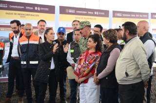 Supervisan Presidenta Claudia Sheinbaum y Gobernadora Delfina Gómez obras del Trolebús Chalco-Santa Martha; benefician a 3 millones de habitantes en la zona oriente del EdoMéx