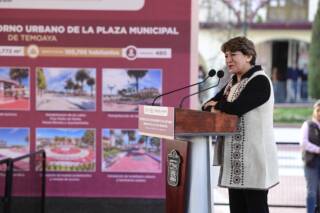 Temoaya estrena Plaza Municipal; Gobernadora Delfina Gómez rehabilita espacio cultural con 38 mdp