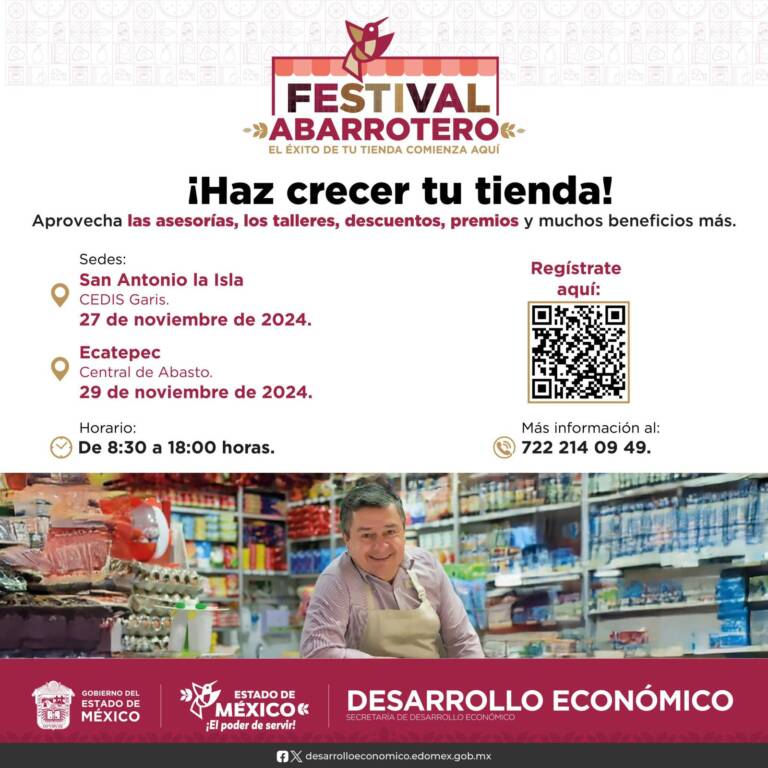 Organiza GEM primer “Festival Abarrotero” para impulsar el comercio minorista y contribuir al crecimiento de la economía del EdoMéx