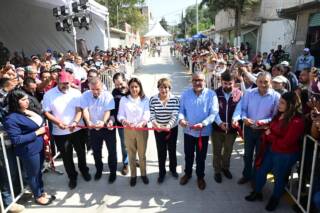 Inaugura Gobernadora Delfina Gómez Álvarez la calle De la Hacienda; invierte 8 mdp en beneficio de 11 mil habitantes de Chimalhuacán