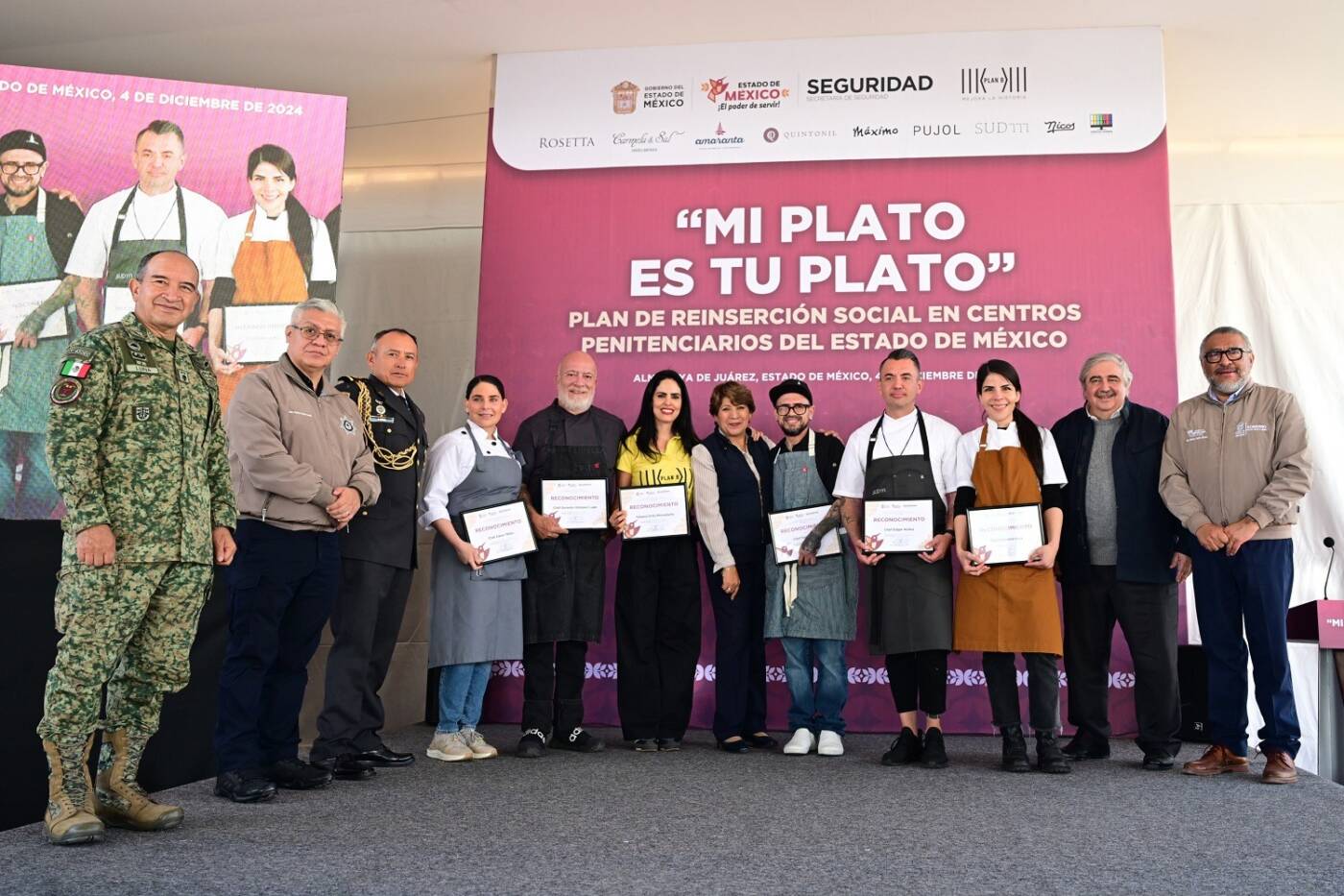 Promueve Gobernadora Delfina Gómez Álvarez y chefs internacionales la reinserción social de mujeres privadas de la libertad con el programa “Mi Plato es tu Plato”