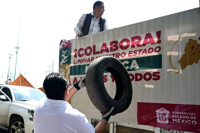 Esta Navidad no quemes llantas, únete a la campaña “Limpiemos Nuestro EdoMéx” que ya suma 7 mil neumáticos recolectados en espacios públicos