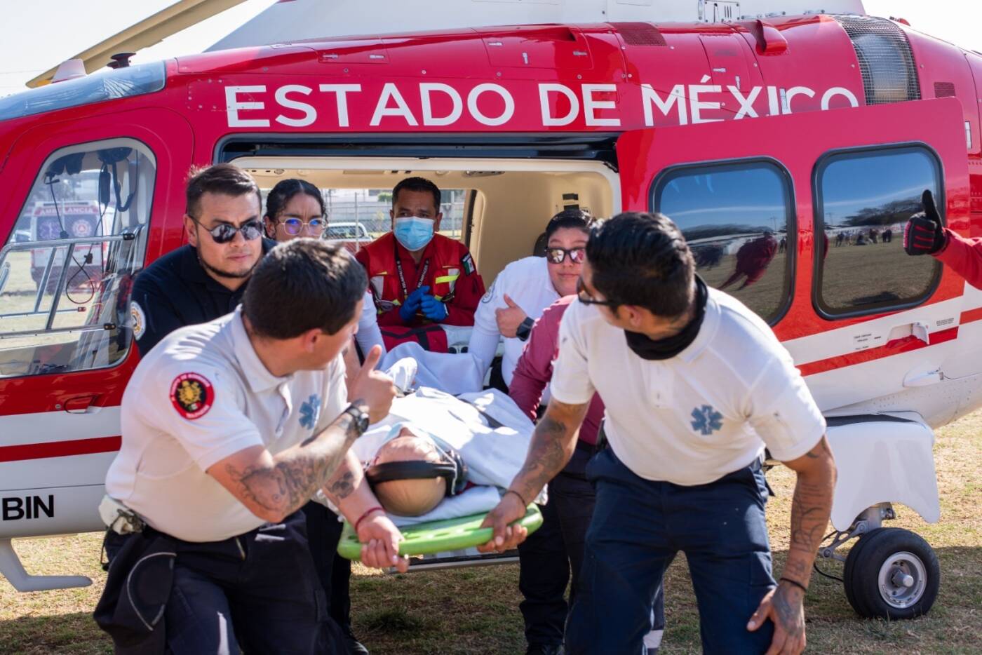 Fortalece GEM seguridad aeromédica y protección civil con cursos de capacitación impartidos por el “Grupo de Rescate Aéreo Relámpagos”