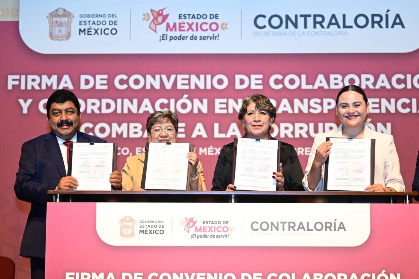 Refuerza Gobernadora Delfina Gómez Álvarez transparencia y rendición de cuentas; firma EdoMéx acuerdo inédito anticorrupción con municipios