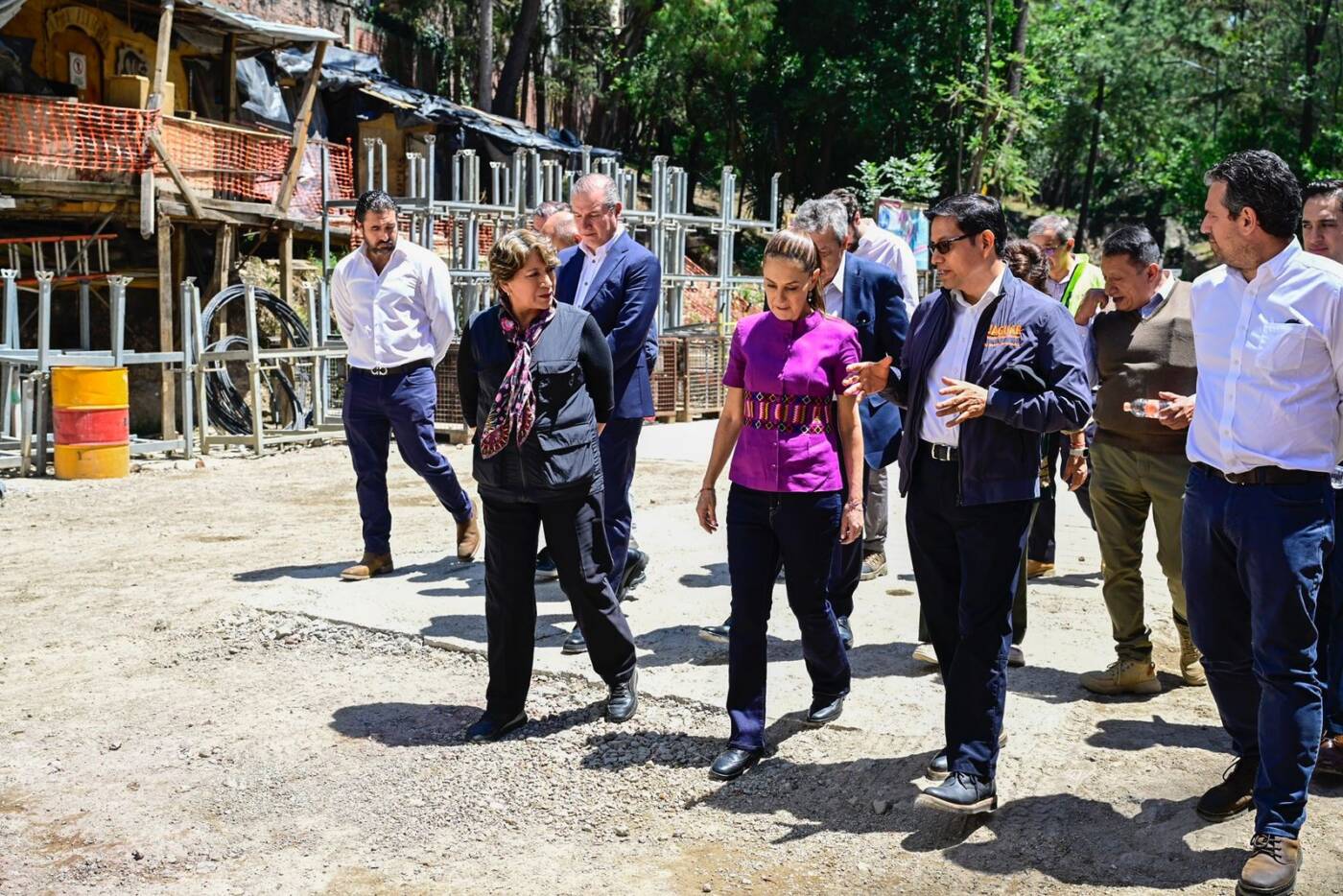 Supervisan Presidenta Claudia Sheinbaum y Gobernadora Delfina Gómez último tramo del Tren Interurbano “El Insurgente” México-Toluca