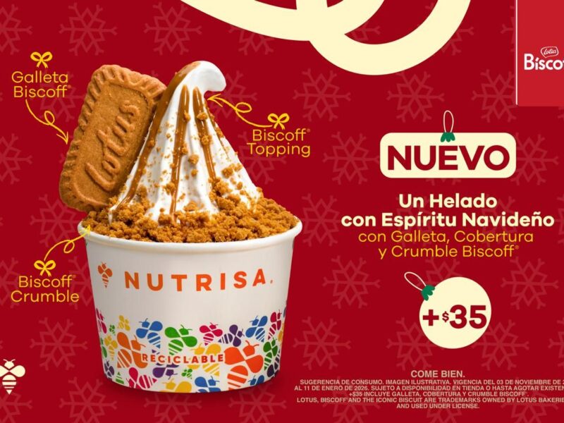 Lotus Biscoff® y Nutrisa lanzan un helado para la temporada navideña
